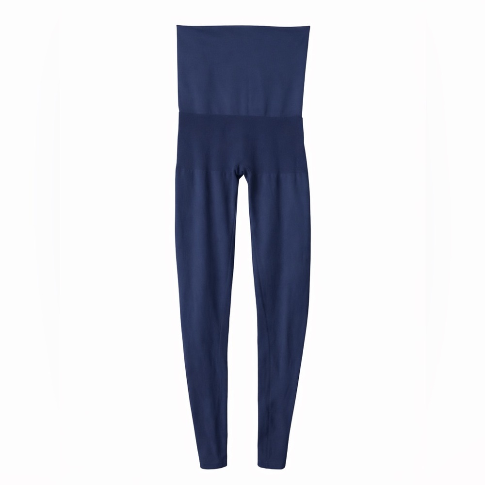 Preggo Leggings Full Length Solid Blue Maternity Leggings, L/ XL​​​